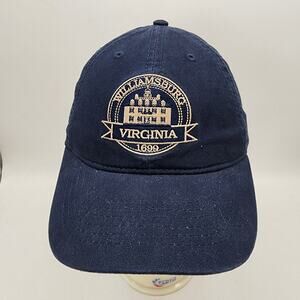 Williamsburg Virginia 1699 Unstructured Hat Cap Blue Adjustable Strapback Casual